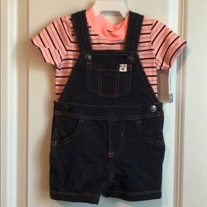 Boys overall shorts and T-shirt